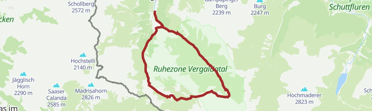 Route map: Rund um die Ritzenspitzen
